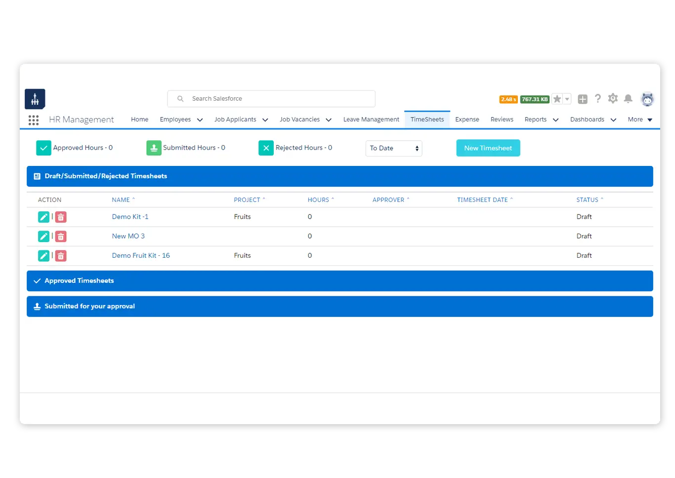 Timesheets