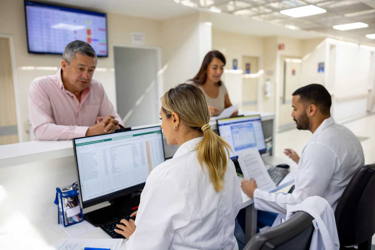 Hospital or pharmacy partner reviewing supplier communications